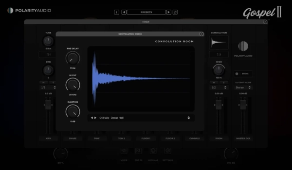 GOSPEL DRUM KIT II CONVOLUTION ROOM