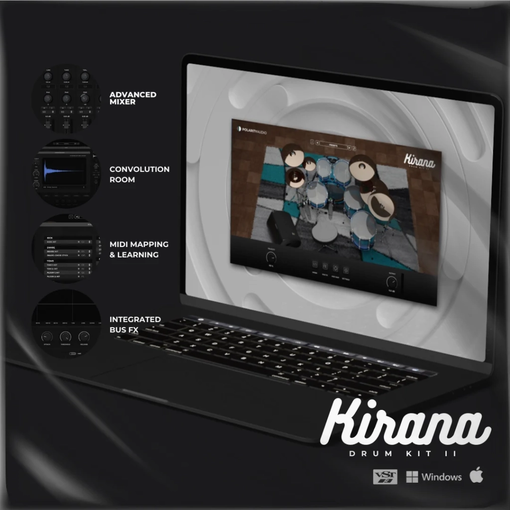 kirana drum kit 2 features