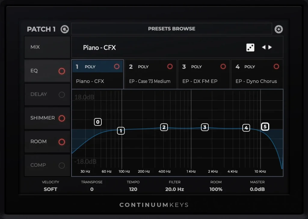 Continuum Keys EQ