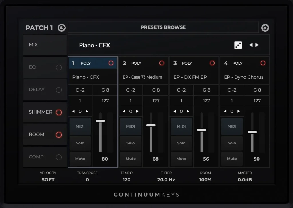 Continuum Keys Master LCD